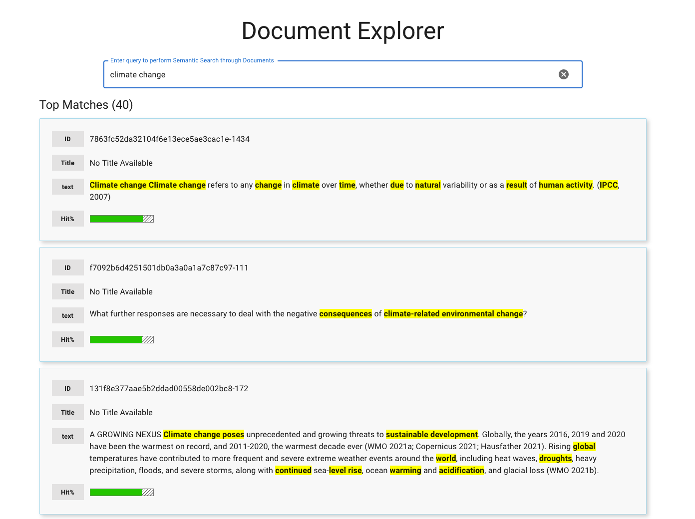 Document Explorer Search