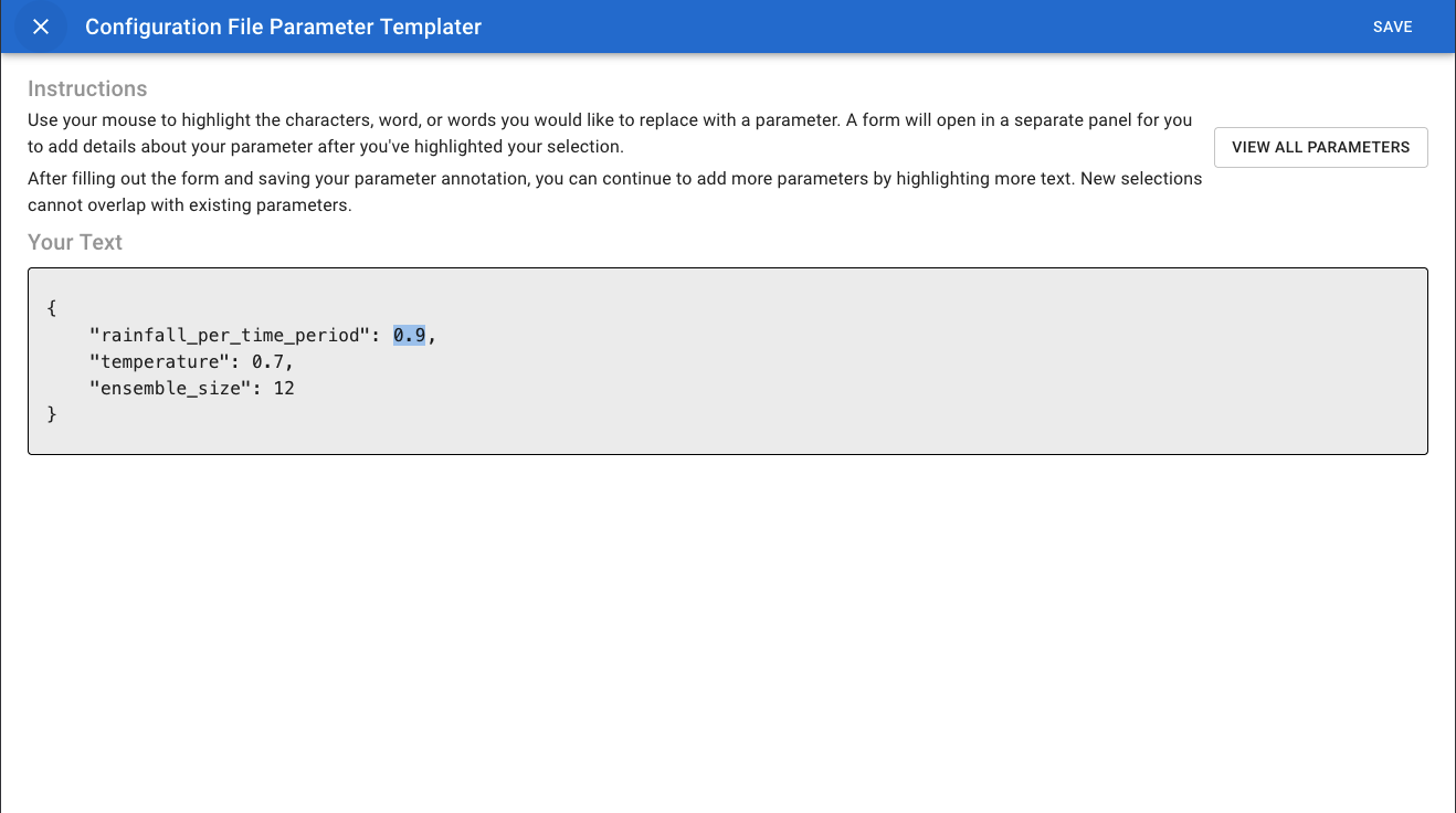 Parameter Templater Tool