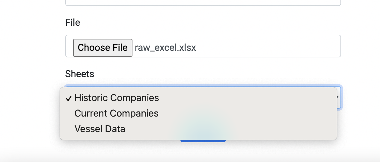 Excel sheet selector