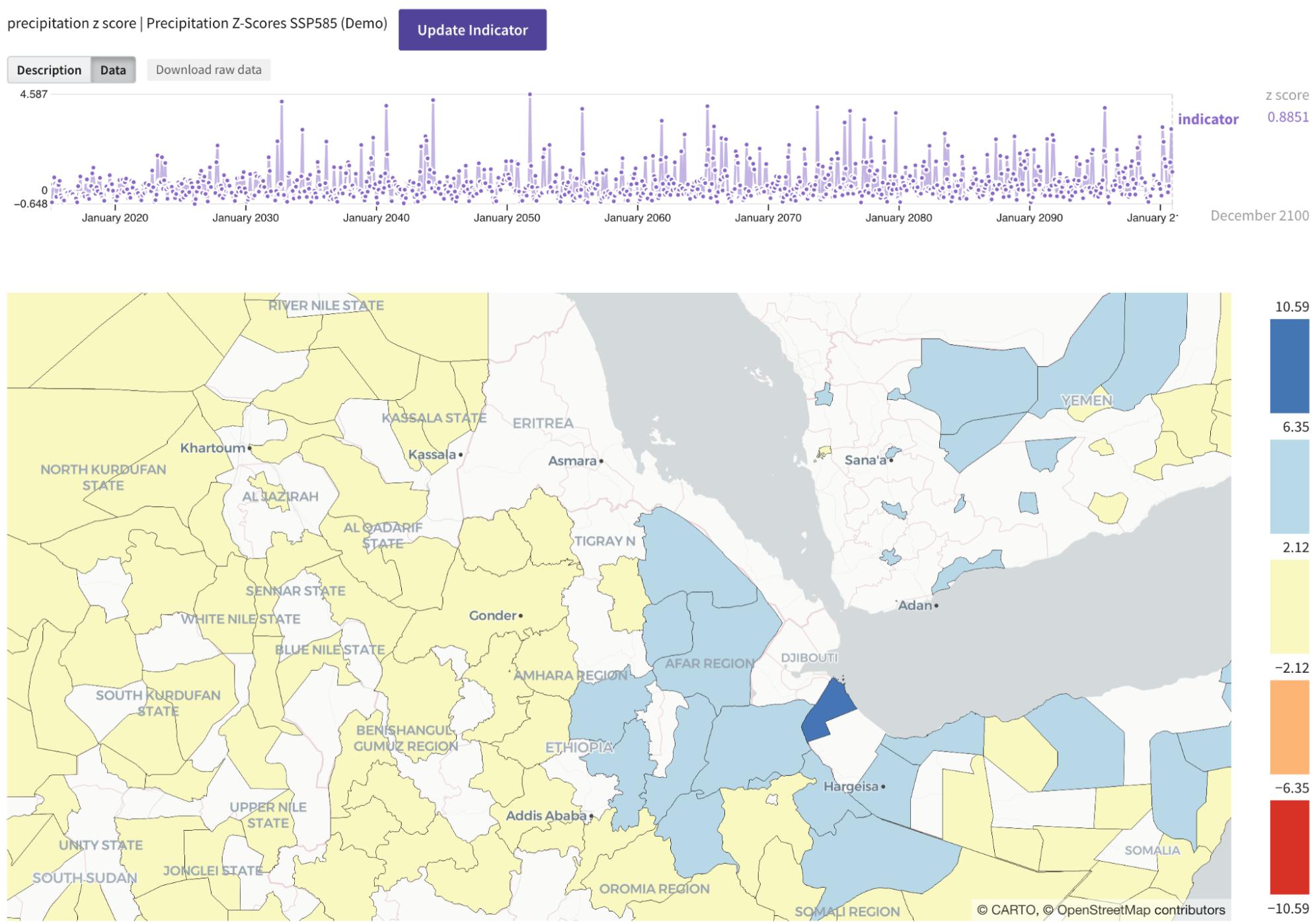 Data Visualization in Causemos